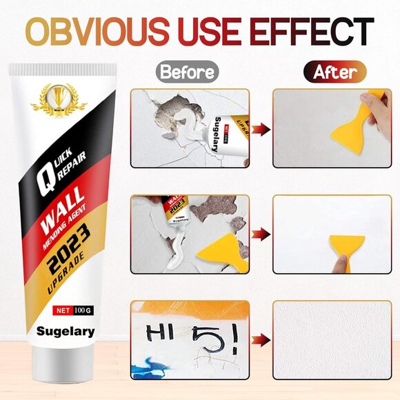 Drywall Patch Repair Kit with Scraper, Wall Repair Paste, Wall Mending Agent Qui - Picture 3 of 6